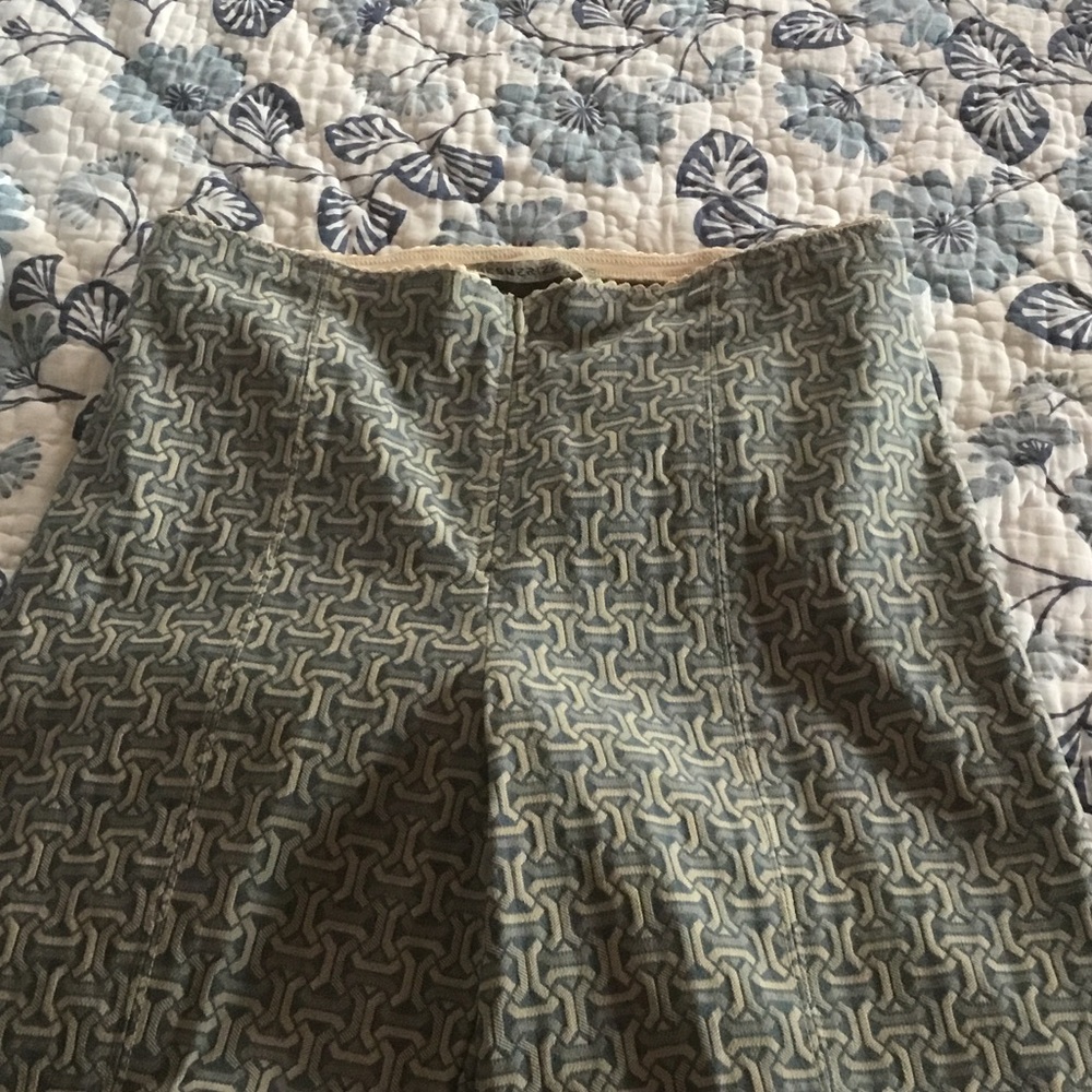EUC Mesmerize Women's Patterned Straight Leg Pants - Blue Gray